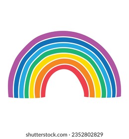 Rainbow illustration on white background