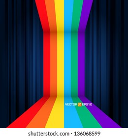 Rainbow illustration with space for your business message