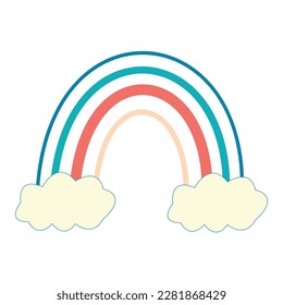 Rainbow illustration vector graphic perfect for creative project and crafting