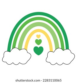 Rainbow illustration vector graphic perfect for st patricks day decoration