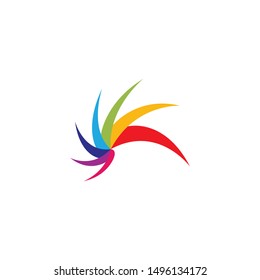 rainbow ilustration logo vector template