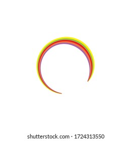 Rainbow ilustration logo vector template