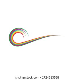 Rainbow ilustration logo vector template