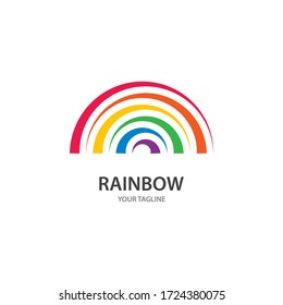 Rainbow Ilustration Logo Vector Template