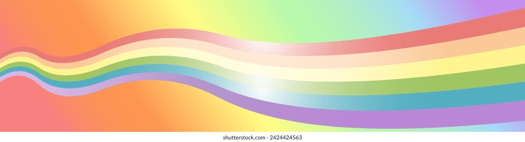 Rainbow. Imitation of watercolor. Bright vector illustration.Red, orange, yellow, green, blue, purple textured stripes. Gay pride LGBT flag.