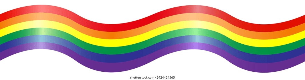 Rainbow. Imitation of watercolor. Bright vector illustration.Red, orange, yellow, green, blue, purple textured stripes. Gay pride LGBT flag.