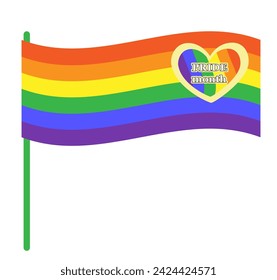 Rainbow. Imitation of watercolor. Bright vector illustration.Red, orange, yellow, green, blue, purple textured stripes. Gay pride LGBT flag.