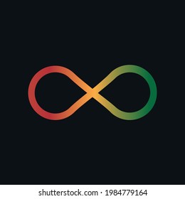 diseño de logotipo de signo infinito arco iris