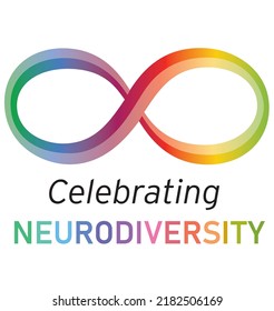 The Rainbow Infinity Symbol Is The Symbol For Neurodiversity. The Gold Infinity Symbol Is The Symbol For Autism.