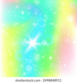 Rainbow Invitation. Green Princess Hologram. Magic Background. Holographic Pastel Effect. Yellow Galaxy Gradient. Blue Mystical Pattern. Unicorn Backdrop. Cute Rainbow Invitation.