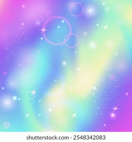 Rainbow Invitation. Pink Girl Gradient. Magic Background. Iridescent Colorful Mesh. Purple Fantasy Hologram. Blue Cosmic Pattern. Princess Texture. Neon Rainbow Invitation.