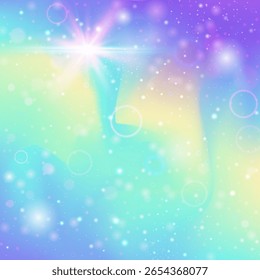 Convite Arco-Íris. Padrão de unicórnio rosa. História da Princesa. Convide A Menina Do Conto De Fadas. Holograma Purple Blurred. Gradiente Abstrato Lilás. Kawaii Glitter. Convite do Arco-Íris do Sonho.