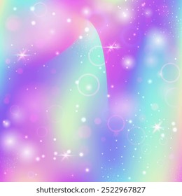 Rainbow Invitation. Purple Kawaii Pattern. Magic Background. Iridescent Pastel Effect. Pink Abstract Hologram. Lilac Galaxy Gradient. Unicorn Glitter. Neon Rainbow Invitation.