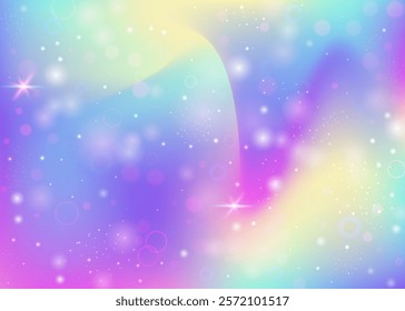 Rainbow Invitation. Purple Magic Gradient. Kawaii Background. Fairytale Galaxy Invite. Pink Pastel Pattern. Lilac Cosmic Hologram. Fairy Glitter. Dream Rainbow Invitation.