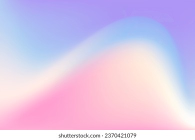 Rainbow iridescent holographic gradient background. Dreamy fantasy unicorn gradation color. Vector illustration