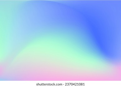 Rainbow iridescent holographic gradient background. Dreamy fantasy unicorn gradation color. Vector illustration
