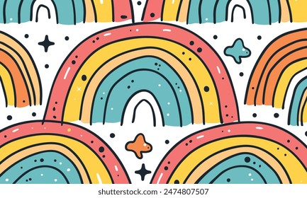 rainbow isolated pattern bakground vector design