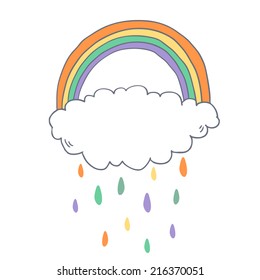 Rainbow. Isolated Vector Illustration