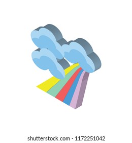 Rainbow isometric left top view 3D icon