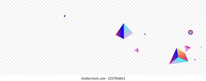 Rainbow Jewel Vector Panoramic Transparent Background. Bright Business Polyhedron Magazine. Magical Creative Shapes Card. Digital Glass Minimalist Certificate.