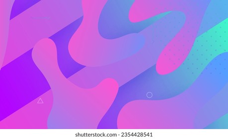 Rainbow Layout. Wavy Fluid Design. Technology Invitation. Art Landing Page. Vibrant Paper. Geometric Texture. Violet Hipster Cover. Abstract Background. Lilac Rainbow Layout
