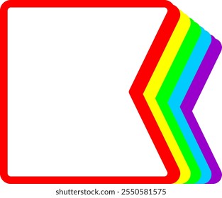 Rainbow Letter Alphabet Vector K