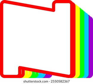 Letra arcoíris alfabeto Vector N