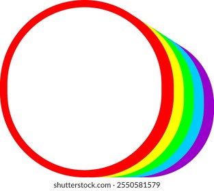 Letra Rainbow Alfabeto Vetor O