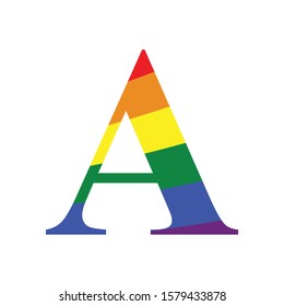 Rainbow Letters Gay Alphabet Lgbt Font Stock Vector Royalty Free Shutterstock