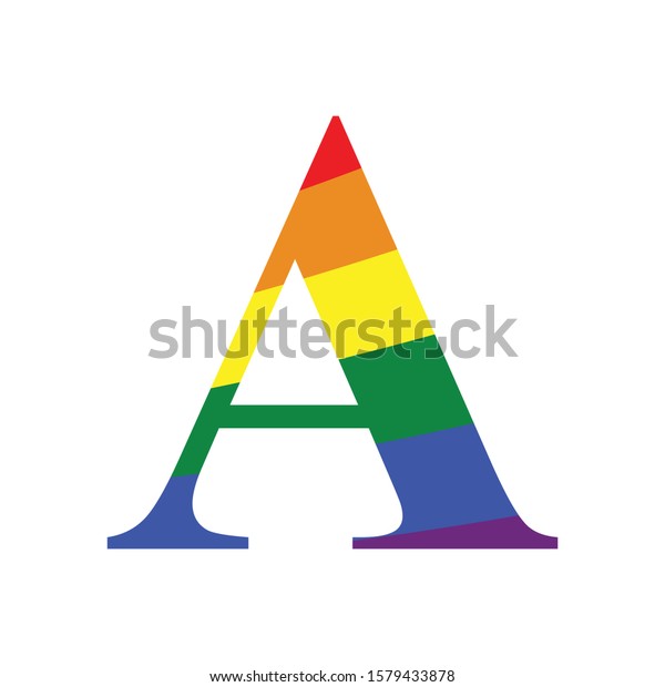 Rainbow Letters Gay Alphabet Lgbt Font Stock Vector Royalty Free 1579433878 0954