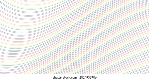 Rainbow, LGBT background. Wave soft pattern. Vector illustration, EPS 10