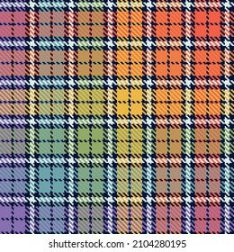 rainbow lgbt colors tartan style seamless pattern