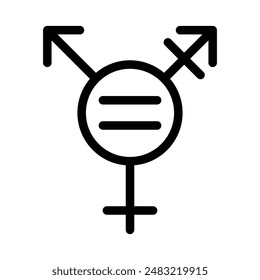 Regenbogen LGBT Flag Symbol Lineare Logo-Markierung in Schwarz-Weiß
