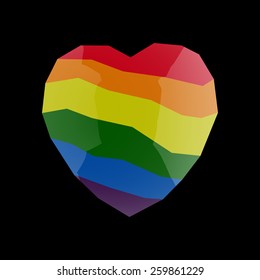  rainbow, lgbt, heart