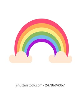 Rainbow LGBT isolated on white background. LGBT pride community