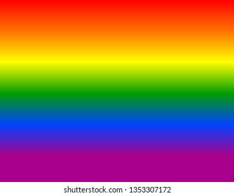 Rainbow LGBT pride flag. International Day Against Homophobia. Bright red, orange, yellow, green, blue, purple blended horizontal stripes. Background with rainbow colors pattern in horizontal view