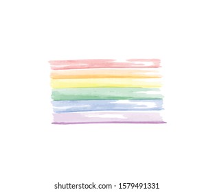 Rainbow - LGBT Watercolor background, LGBT pride and fight for equality concept, sign symbol background, vector illustration.