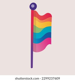 Bandera del orgullo LGBTQ. Ilustración vectorial del desfile del Orgullo Gay. comunidad LGBT