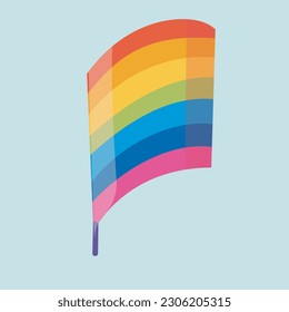 Rainbow LGBTQ Pride flag. Vector illustration of the Pride parade. LGBT community