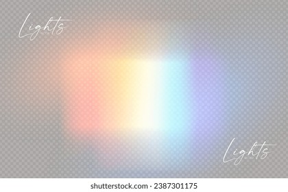 Efecto de la luz arcoiris. Dispersión de la viga. Efecto de luz solar para inmersión en la atmósfera