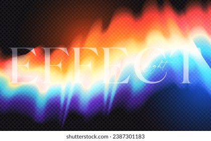 Rainbow light effect. Dispersion of beam. Sun light effect for immersion in atmosphere