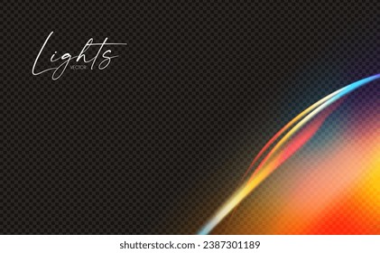 Efecto de la luz arcoiris. Dispersión de la viga. Efecto de luz solar para inmersión en la atmósfera