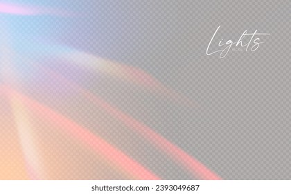 Rainbow-Lichteffekt. Streuung des Strahls. Sonnenlichteffekt zum Eintauchen in die Atmosphäre