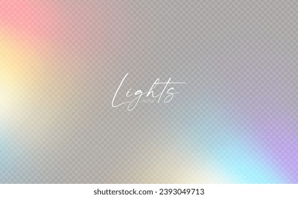 Rainbow light effect. Dispersion of beam. Sun light effect for immersion in atmosphere