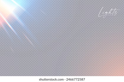 Regenbogenlichteffekt. Dispersion des Strahls. Sonnenlichteffekt für das Eintauchen in die Atmosphäre