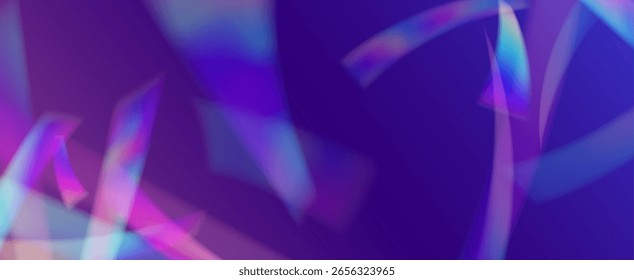 Prisma de fuga de luz de arco iris. Fondo de prisma iridiscente.  Bokeh 3D Con Un Aura Suave, Resplandor De Refracción Y Diamante Transparente. Efecto de fuga de luz de cristal.