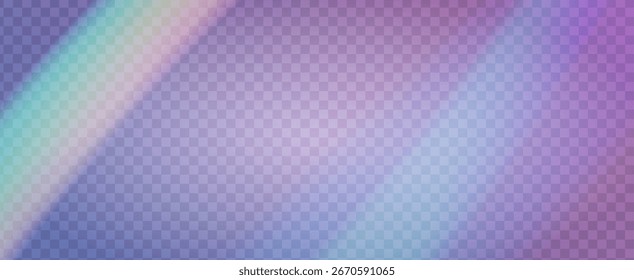 Rainbow Light Leak Prism. Iridescent Prism Background.  Gradient Aurora With A Soft Texture, Rays Of Sunlight, And Glass Refraction. Crystal  Light Leak Effect.