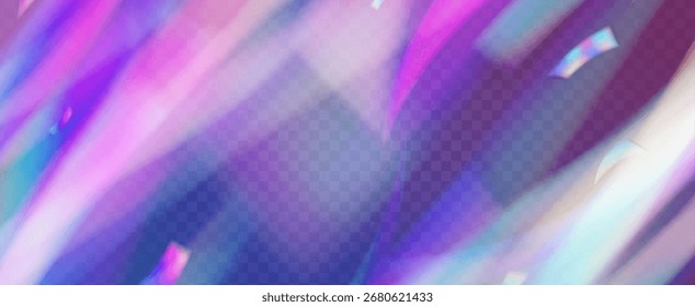 Prisma de fuga de luz de arco iris. Fondo de prisma iridiscente.  Aurora De Gradiente Con Textura Suave, Rayos De Luz Solar Y Refracción De Vidrio. Efecto de fuga de luz de cristal.
