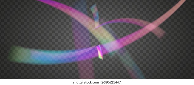 Prisma de fuga de luz de arco iris. Fondo de prisma iridiscente.  Textura Abstractas De Diamante Con Resplandor Transparente Y Resplandor De Lente Holográfica. Efecto de fuga de luz de cristal.