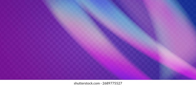 Prisma de fuga de luz de arco iris. Fondo de prisma iridiscente.  Superposición De Neón Y Resplandor De Diamantes Con Luz Abstractas Y Brillo Holográfico. Efecto de fuga de luz de cristal.